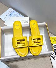 Fendi Yellow leather slides 8R8136AE7TF0VVA - 5