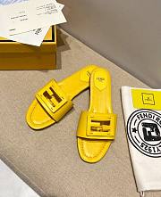 Fendi Yellow leather slides 8R8136AE7TF0VVA - 3