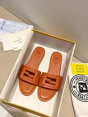 Fendi Brown leather slides 8R8136AE7TF1C4R - 4