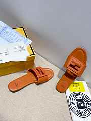 Fendi Brown leather slides 8R8136AE7TF1C4R - 3