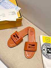 Fendi Brown leather slides 8R8136AE7TF1C4R - 2