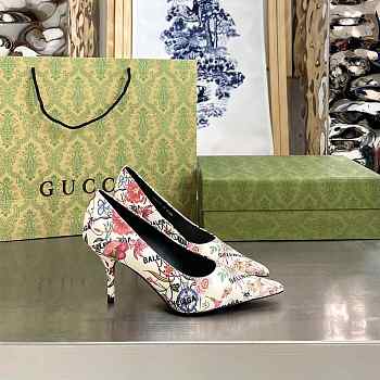 Gucci x Balenciaga The Hacker Project Knife pump Flora Print 676558 UL300 8446