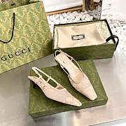 GG slingback pump in rose beige mesh 674668 F13A0 9960 - 6