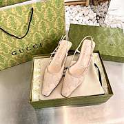 GG slingback pump in rose beige mesh 674668 F13A0 9960 - 2