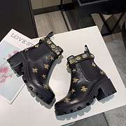 Gucci Embroidered leather ankle boot with belt 557735 AYO10 1000 - 4