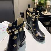 Gucci Embroidered leather ankle boot with belt 557735 AYO10 1000 - 3