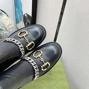 Gucci Chelsea boot with chain in black leather ‎670393 17K10 1000 - 6