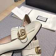 Gucci White leather mid-heel pump - 2