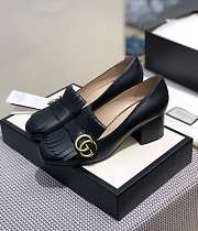 Gucci Black leather mid-heel pump - 6