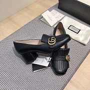 Gucci Black leather mid-heel pump - 2