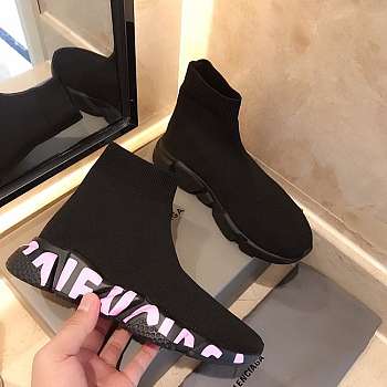 Balenciaga Speed 2.0 Black Purple Sole