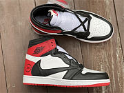 Travis Scott x Fragment x Air Jordan 1 High OG Red Black White DH3227-600 - 3