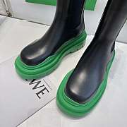 BOTTEGA VENETA Black & Green 'The Tire' Chelsea Boots - 4