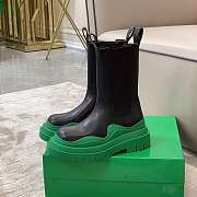 BOTTEGA VENETA Black & Green 'The Tire' Chelsea Boots - 5