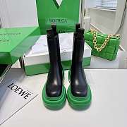 BOTTEGA VENETA Black & Green 'The Tire' Chelsea Boots - 3