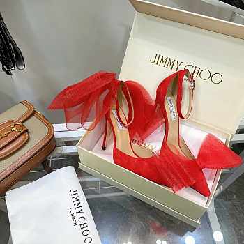 Jimmy Choo Aveline 100 sandals in Red