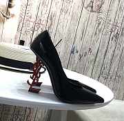 SAINT LAURENT Black Opyum 85 Red Heels 212418F122004 - 4