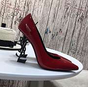 SAINT LAURENT Red Velvet Opyum 85 Heels 212418F122004 - 4