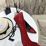 SAINT LAURENT Red Velvet Opyum 85 Heels 212418F122004 - 3