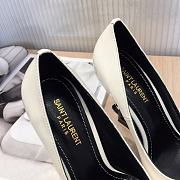 SAINT LAURENT White Opyum 85 Heels 212418F122004 - 6