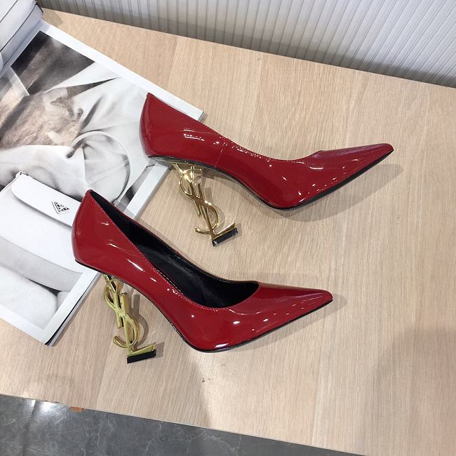 SAINT LAURENT Red Opyum 85 Heels 212418F122004 - 1