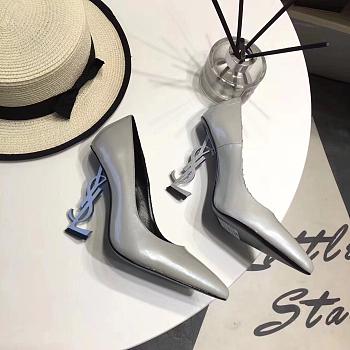 SAINT LAURENT Silver Opyum 85 Heels 212418F122004