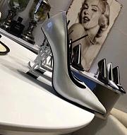 SAINT LAURENT Silver Opyum 85 Heels 212418F122004 - 6