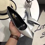 SAINT LAURENT Silver Opyum 85 Heels 212418F122004 - 3