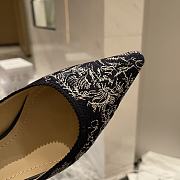 J'ADIOR SLINGBACK PUMP Deep Blue Toile de Jouy Reverse Embroidered Cotton KCP761TJE_S36W - 3