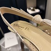 DIOR CAPTURE HEELED MULE Gold-Tone Metallic Mesh with Cannage Embroidery KDP927LNE_S71 - 5