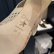 DIOR CAPTURE HEELED MULE Gold-Tone Metallic Mesh with Cannage Embroidery KDP927LNE_S71 - 4