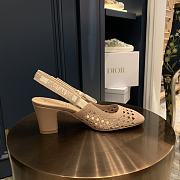 DIOR & MOI SLINGBACK PUMP Nude Mesh Cannage Embroidery KCP890RCE_S42P - 4