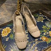 DIOR & MOI SLINGBACK PUMP Cream Mesh Cannage Embroidery KDP890RCE_S33U - 1