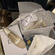 DIOR & MOI SLINGBACK PUMP Cream Mesh Cannage Embroidery KDP890RCE_S33U - 4