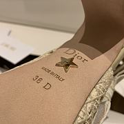 DIOR & MOI SLINGBACK PUMP Cream Mesh Cannage Embroidery KDP890RCE_S33U - 3