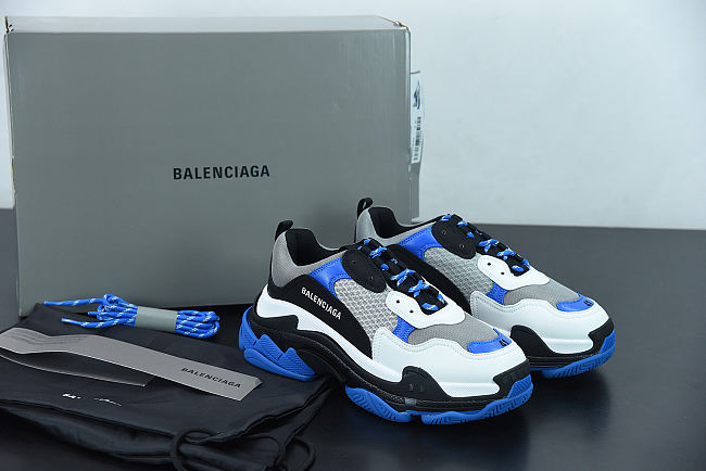 Balenciaga Triple S Black White Blue 536737W2CA14124 - 1