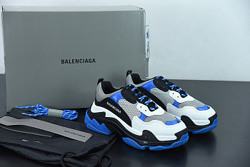 Balenciaga Triple S Black White Blue 536737W2CA14124