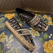 DIOR GRANVILLE ESPADRILLE Deep Blue Toile de Jouy Reverse Embroidered Cotton KDB578TJE_S36W - 1