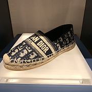 DIOR GRANVILLE ESPADRILLE Deep Blue Toile de Jouy Reverse Embroidered Cotton KDB578TJE_S36W - 5