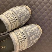 DIOR GRANVILLE ESPADRILLE Gray Toile de Jouy Reverse Embroidered Cotton KDB578TJE_S37W - 2