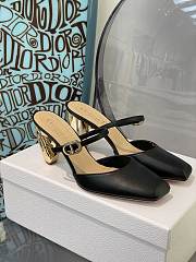 DIOR RHODES HEELED MULE Black Calfskin KDP924VEA_S900 - 1