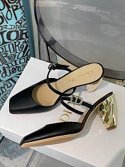 DIOR RHODES HEELED MULE Black Calfskin KDP924VEA_S900 - 5