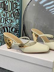 DIOR RHODES HEELED MULE White Calfskin KCP924VEA_S03W - 5