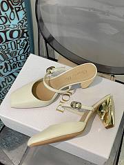 DIOR RHODES HEELED MULE White Calfskin KCP924VEA_S03W - 2