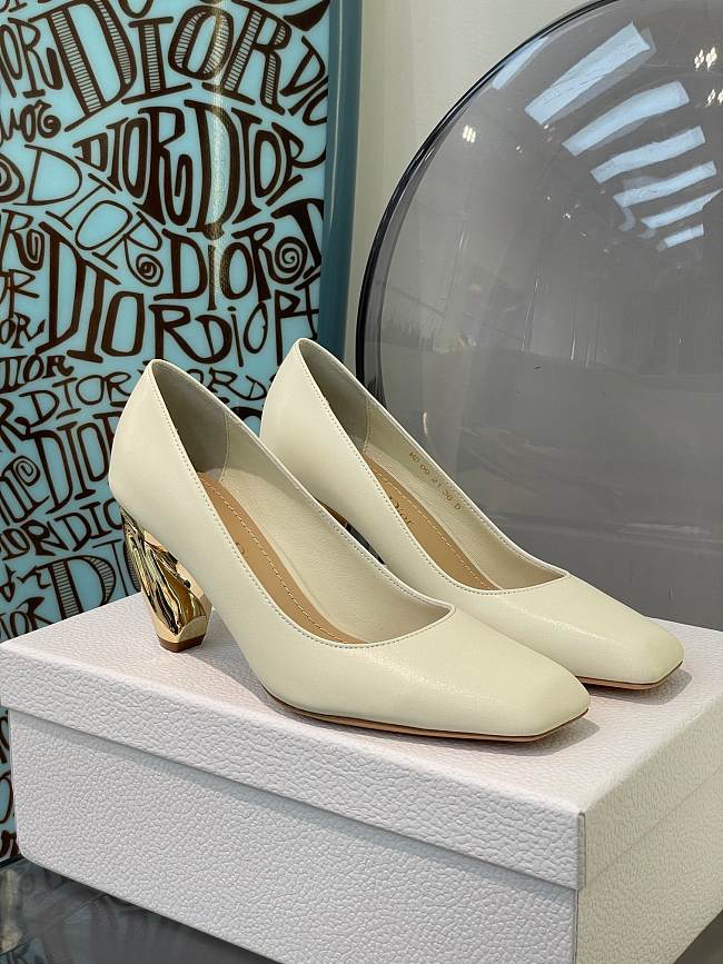 DIOR RHODES PUMP White Calfskin KCP925VEA_S03W - 1