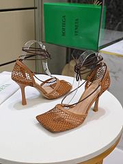 BOTTEGA VENETA MESH SANDALS IN BEIGE - 4