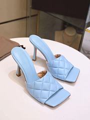 Bottega Veneta Women's Blue The Lido Leather Sandal - 4