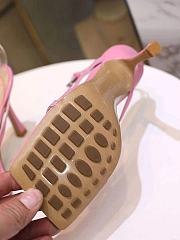 Bottega Veneta Women's Pink Barely There Leather Sandal - 5