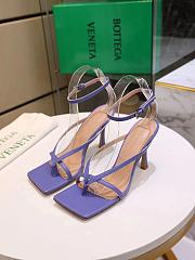 Bottega Veneta Women's Purple Barely There Leather Sandal - 6