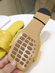 Bottega Veneta Women's Yellow The Lido Intrecciato Leather Sandal - 4